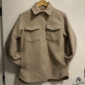 H&M | Oversized Oatmeal Wool Blend Shacket - XS